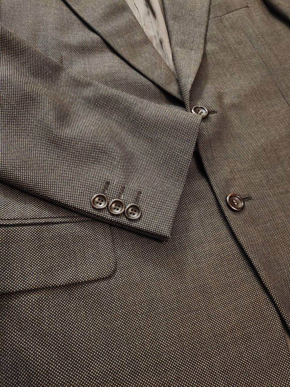 Canali Proposta Wool Birdseye Brown 2 button ventless Sport coat Men's 40R ITALY